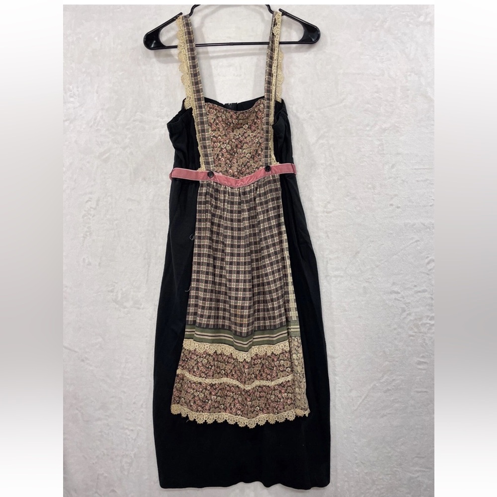 Young Edwardian Cottagecore Dress Midi 70s Vintage Size 9 Medium Vintage